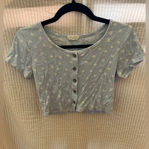 Daisy Blue Crop Top